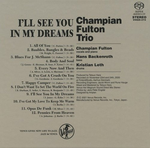 Champian Fulton Trio : I’ll See You In My Dreams (SACD, Album)