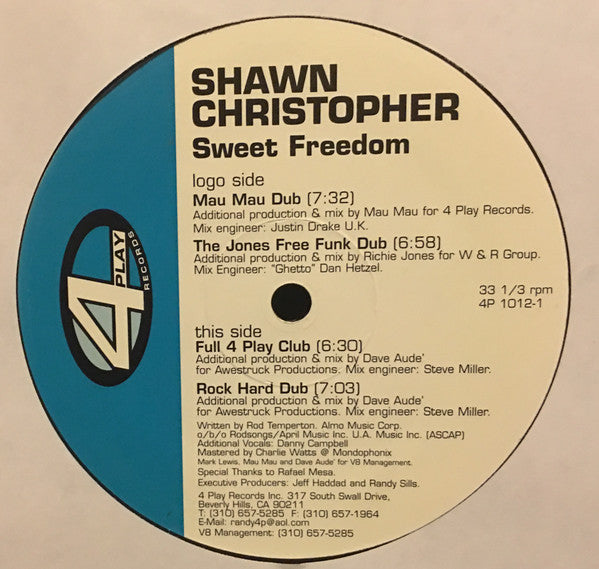 Shawn Christopher : Sweet Freedom (12")