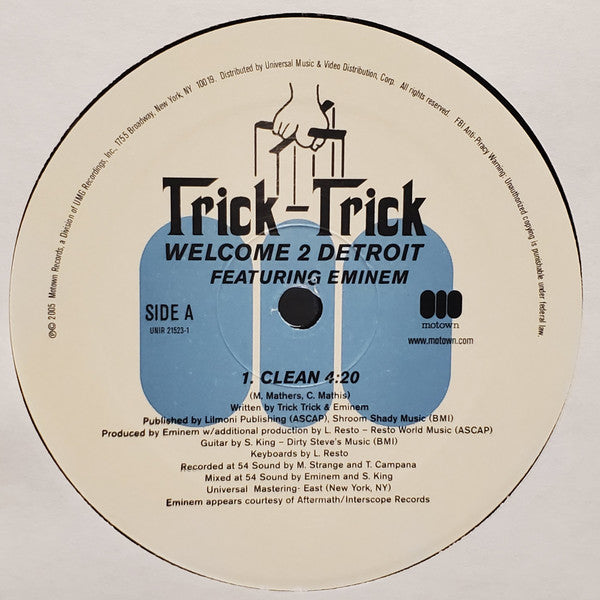 Trick Trick feat. Eminem : Welcome 2 Detroit (12", Single)