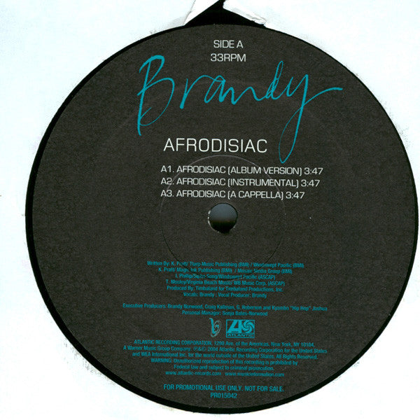 Brandy (2) : Afrodisiac (12", Promo)