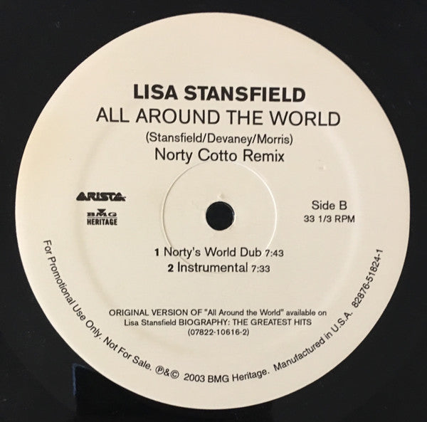 Lisa Stansfield : All Around The World (Norty Cotto Remix) (12", Ltd, Promo)