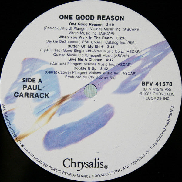 Paul Carrack : One Good Reason (LP, Album, Car)