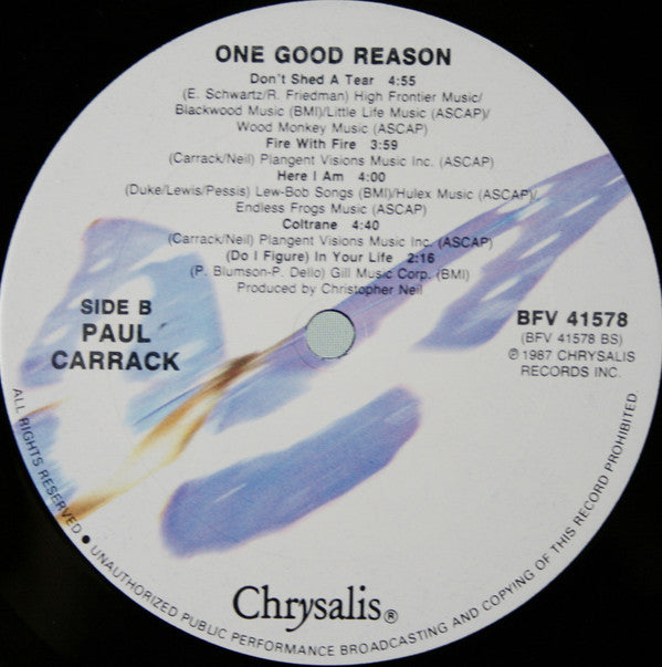 Paul Carrack : One Good Reason (LP, Album, Car)