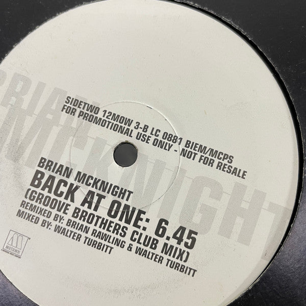 Brian McKnight : Back At One (PROMO Remixes) (12", Promo)