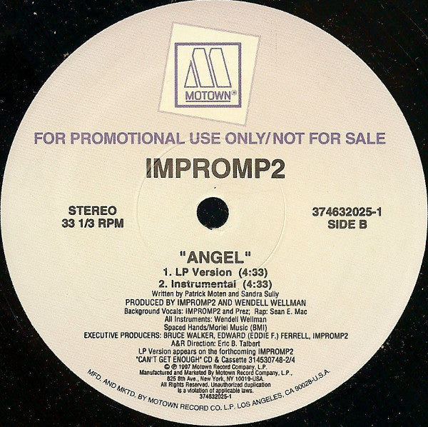 Impromp2 : Sweet Thang / Angel (12", Promo)