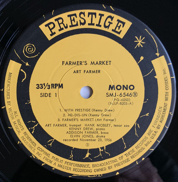 Art Farmer : Farmer's Market (LP, Album, Mono, RE)