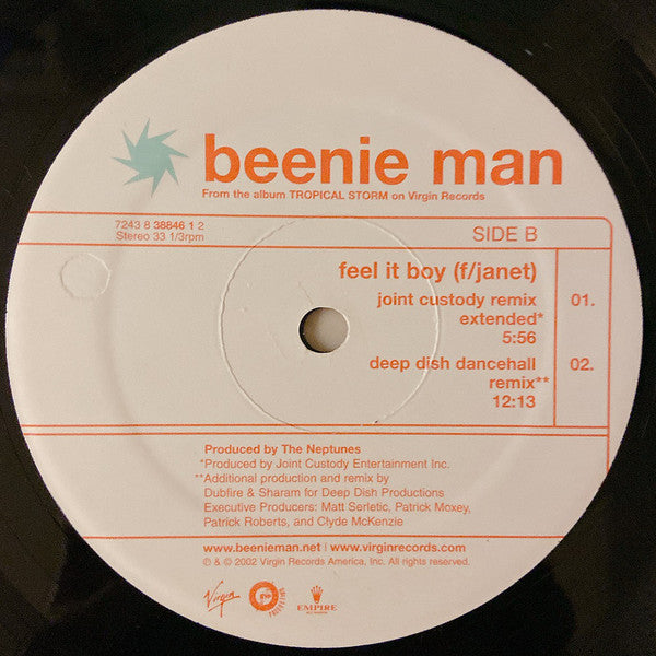 Beenie Man Feat. Janet Jackson : Feel It Boy (12", Maxi)