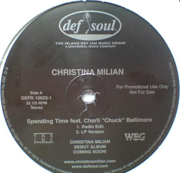 Christina Milian Feat. Charli Baltimore : Spending Time (12", Single, Promo)