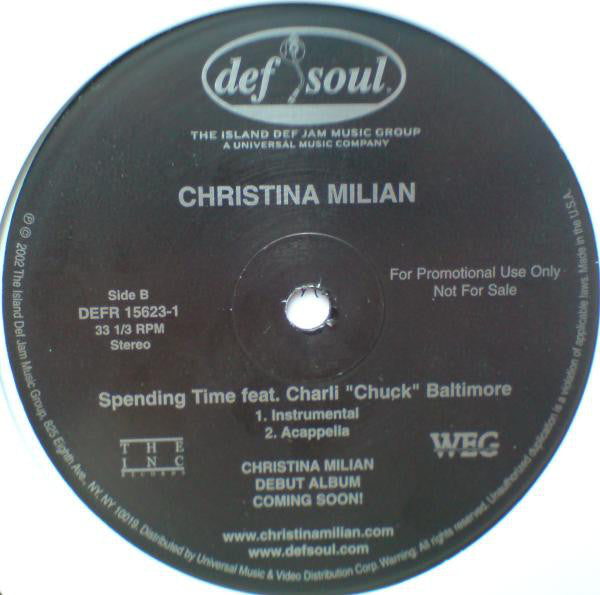 Christina Milian Feat. Charli Baltimore : Spending Time (12", Single, Promo)