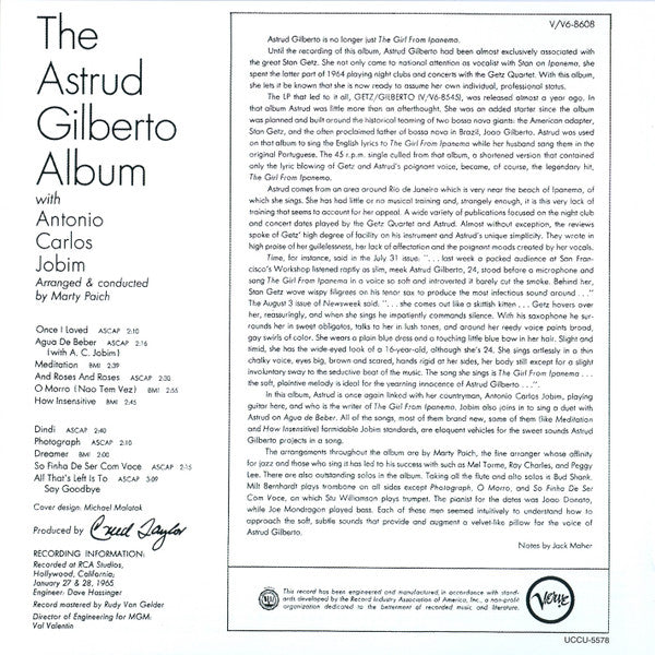 Astrud Gilberto : The Astrud Gilberto Album (CD, Album, RE, SHM)