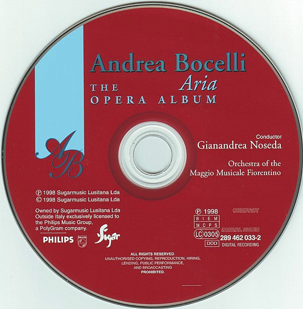 Andrea Bocelli : Aria · The Opera Album (CD, Album)