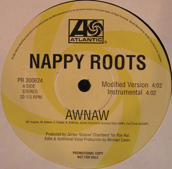 Nappy Roots : Awnaw (12", Promo)