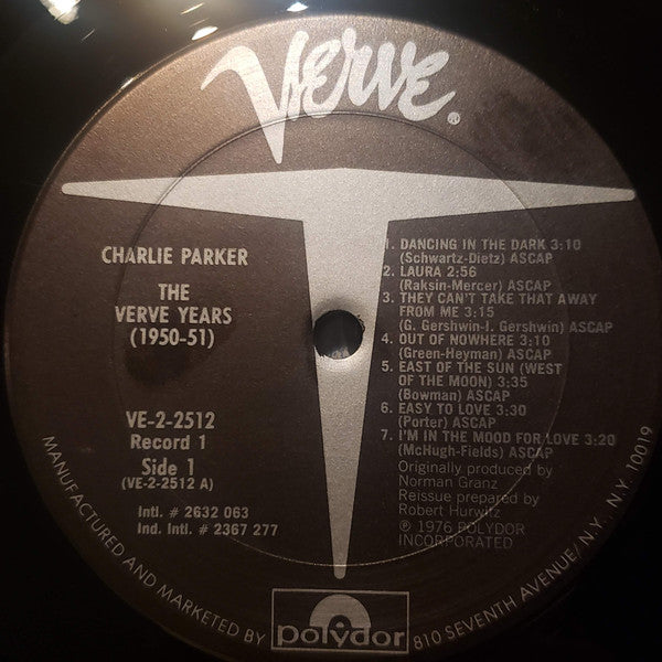 Charlie Parker : The Verve Years (1950-51) (2xLP, Comp, Gat)