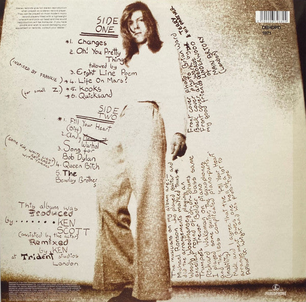 David Bowie : Hunky Dory (LP, Album, Ltd, Pic, RE, RM)