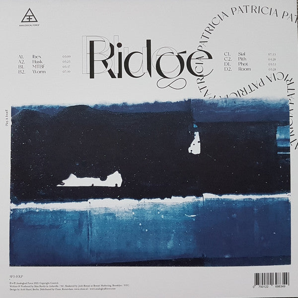 Patricia (50) : Blue Ridge (2x12", Album, Ltd, Blu)