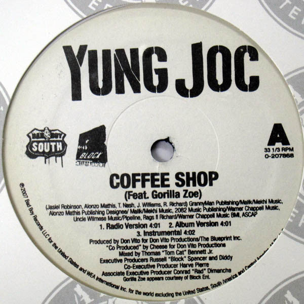 Yung Joc Feat. Gorilla Zoe : Coffee Shop (12")