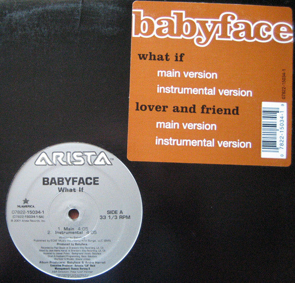 Babyface : What If / Lover And Friend (12")