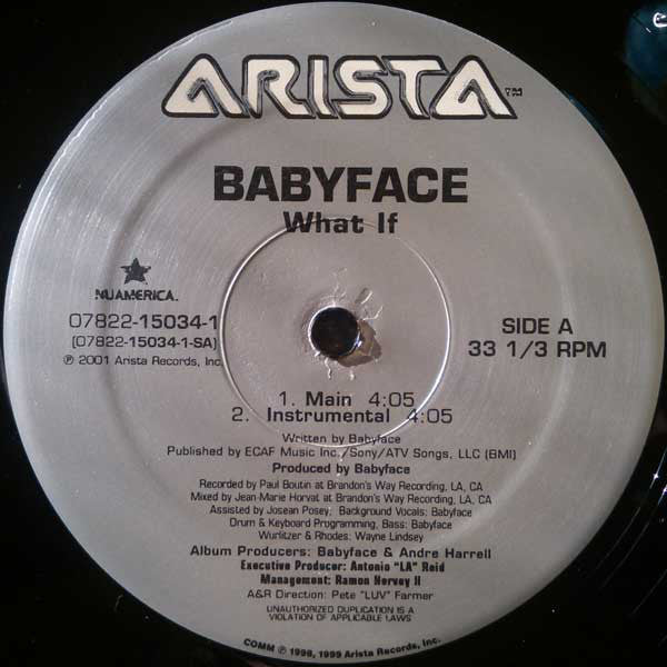 Babyface : What If / Lover And Friend (12")