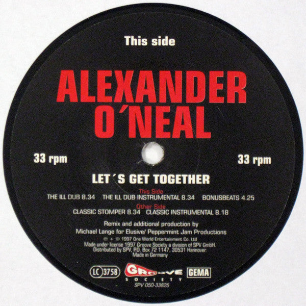 Alexander O'Neal : Let's Get Together (12")