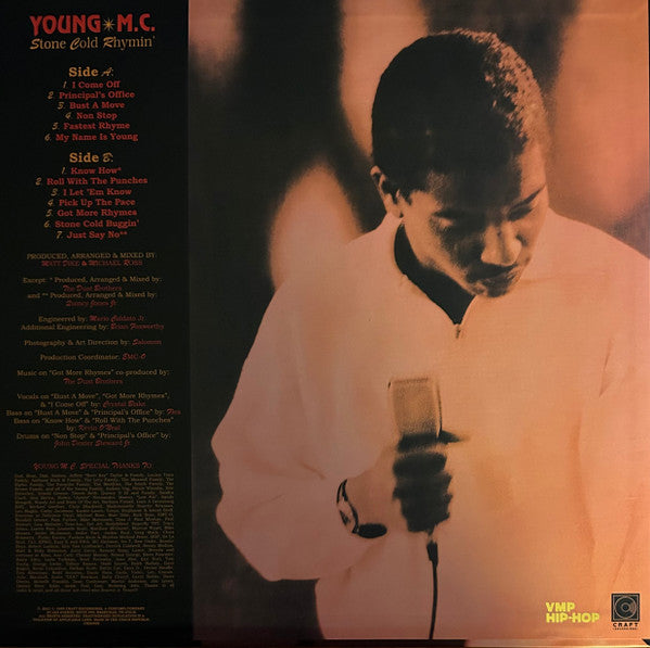 Young MC : Stone Cold Rhymin' (LP, Album, Club, RE, RM, Red)