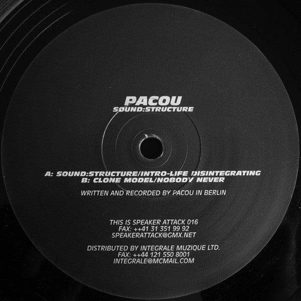 Pacou : Sound:Structure (12")