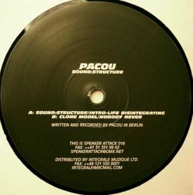 Pacou : Sound:Structure (12")