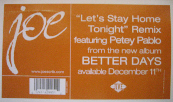 Joe : Let's Stay Home Tonight (12")