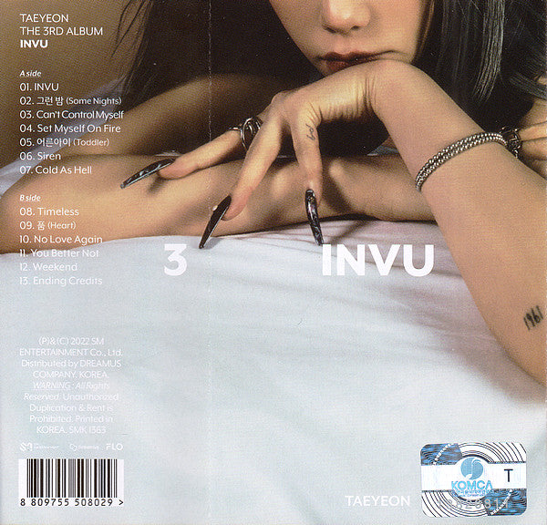 태연 : INVU (Cass, Album, Whi)