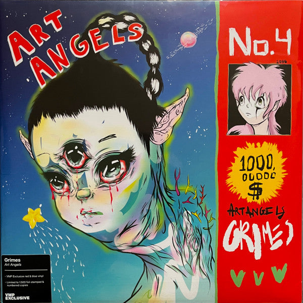 Grimes (4) : Art Angels (LP, Album, Club, Ltd, Num, RE, Red)