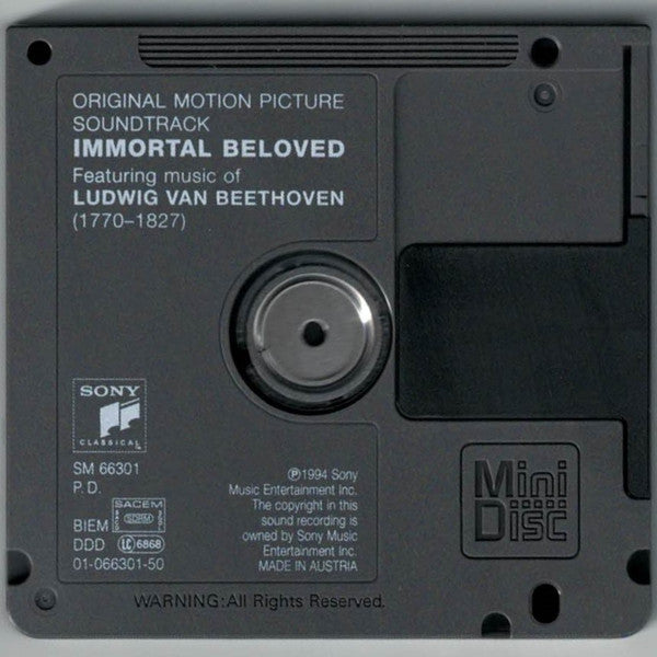 Ludwig Van Beethoven / Georg Solti, Emanuel Ax, Pamela Frank, Gidon Kremer, Yo-Yo Ma, Murray Perahia, The London Symphony Orchestra : Immortal Beloved - Original nMotion Picture Soundtrack (MD, Album, 20-)