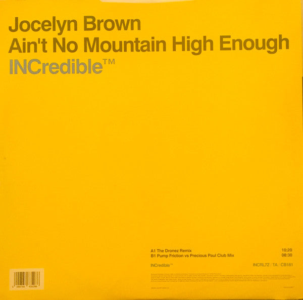 Jocelyn Brown : Ain't No Mountain High Enough (12")