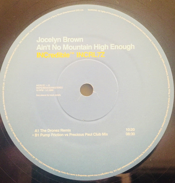 Jocelyn Brown : Ain't No Mountain High Enough (12")