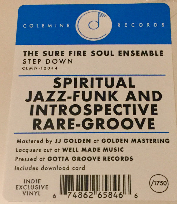 The Sure Fire Soul Ensemble : Step Down (LP, Album, Ltd, Cle)