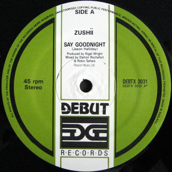 ZUSHii : Say Goodnight (12")