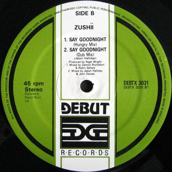 ZUSHii : Say Goodnight (12")