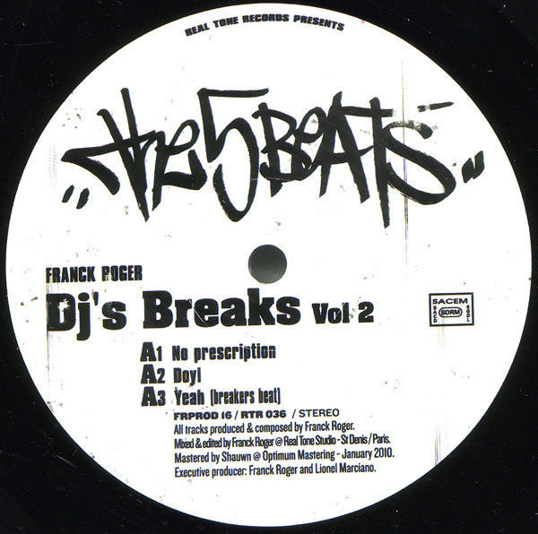 The 5 Beats : Dj's Breaks Vol 2 (12", Ltd)