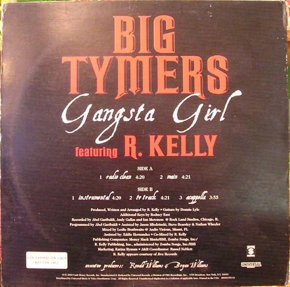 Big Tymers featuring R. Kelly : Gangsta Girl (12")