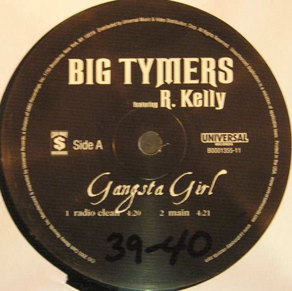 Big Tymers featuring R. Kelly : Gangsta Girl (12")