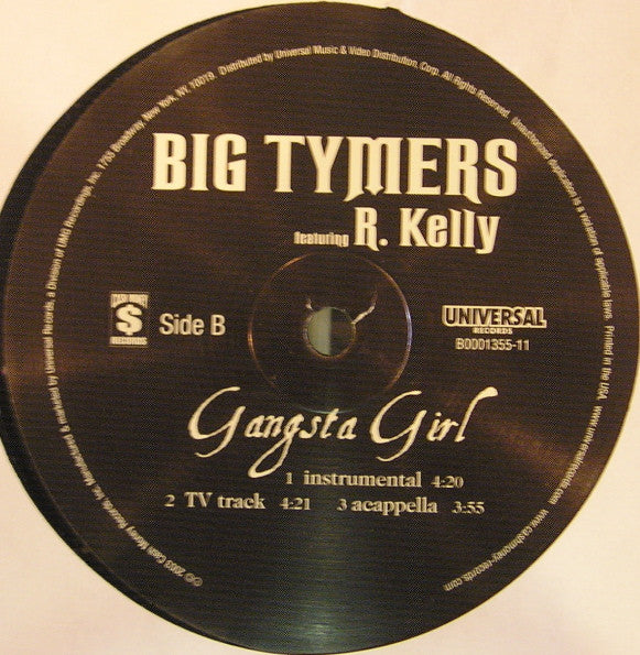 Big Tymers featuring R. Kelly : Gangsta Girl (12")