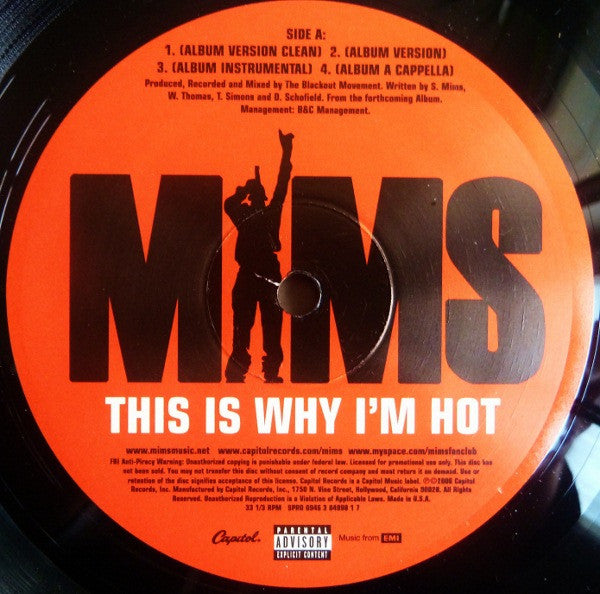 Mims : This Is Why I'm Hot (12", Single, Promo)