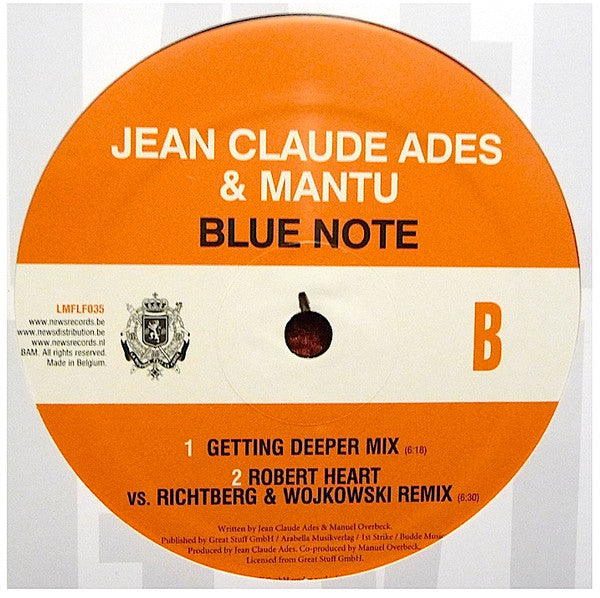 Jean-Claude Ades & Mantu : Blue Note (12")