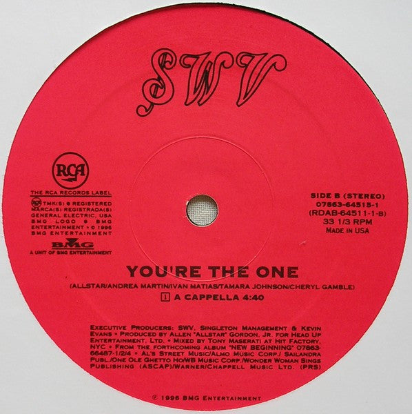 SWV : You're The One (12", Single)