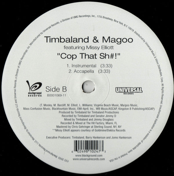 Timbaland & Magoo Featuring Missy Elliott : Cop That Sh#! (12")