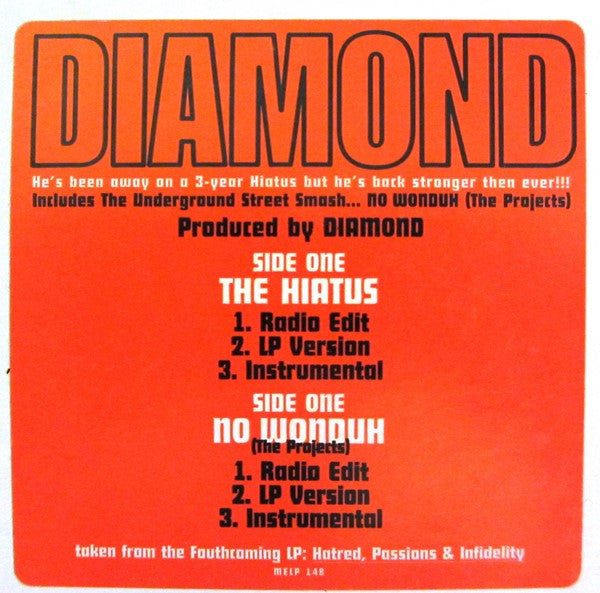 Diamond D : The Hiatus (12", Promo)