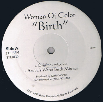 Women Of Color : Birth (12")