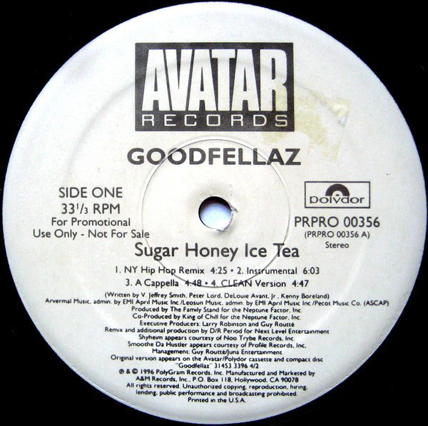 Goodfellaz : Sugar Honey Ice Tea (Remixes) (12", Promo)