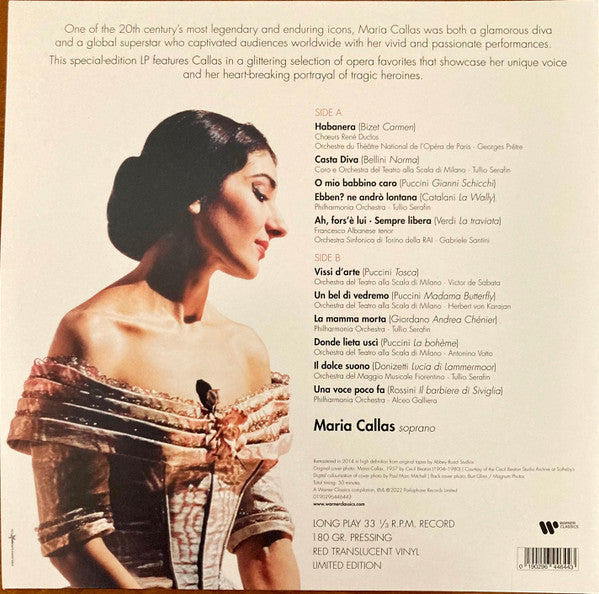 Maria Callas : Pure  (LP, RSD, Comp, Mono, Ltd, RE, RM, Red)