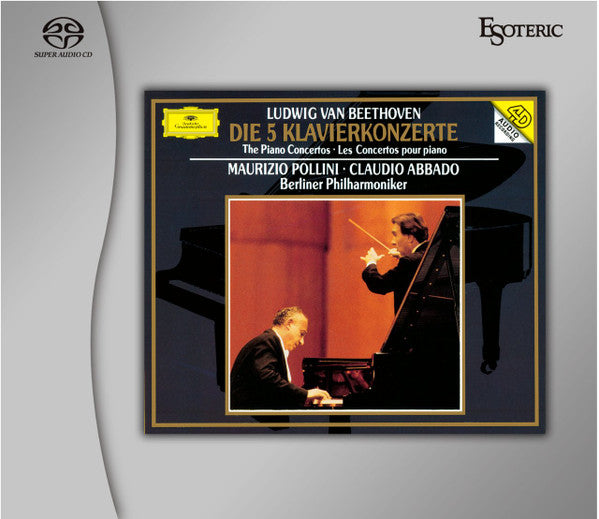 Ludwig van Beethoven, Maurizio Pollini, Claudio Abbado, Berliner Philharmoniker : Die 5 Klavierkonzerte = The Piano Concertos = Les Concertos Pour Piano (3xSACD, Hybrid, Album)