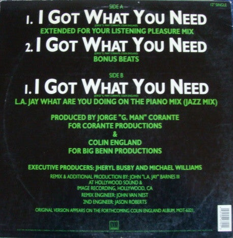 Colin England : I Got What You Need (12", Single)