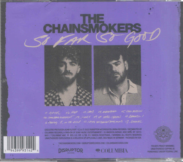 The Chainsmokers : So Far So Good (CD, Album)